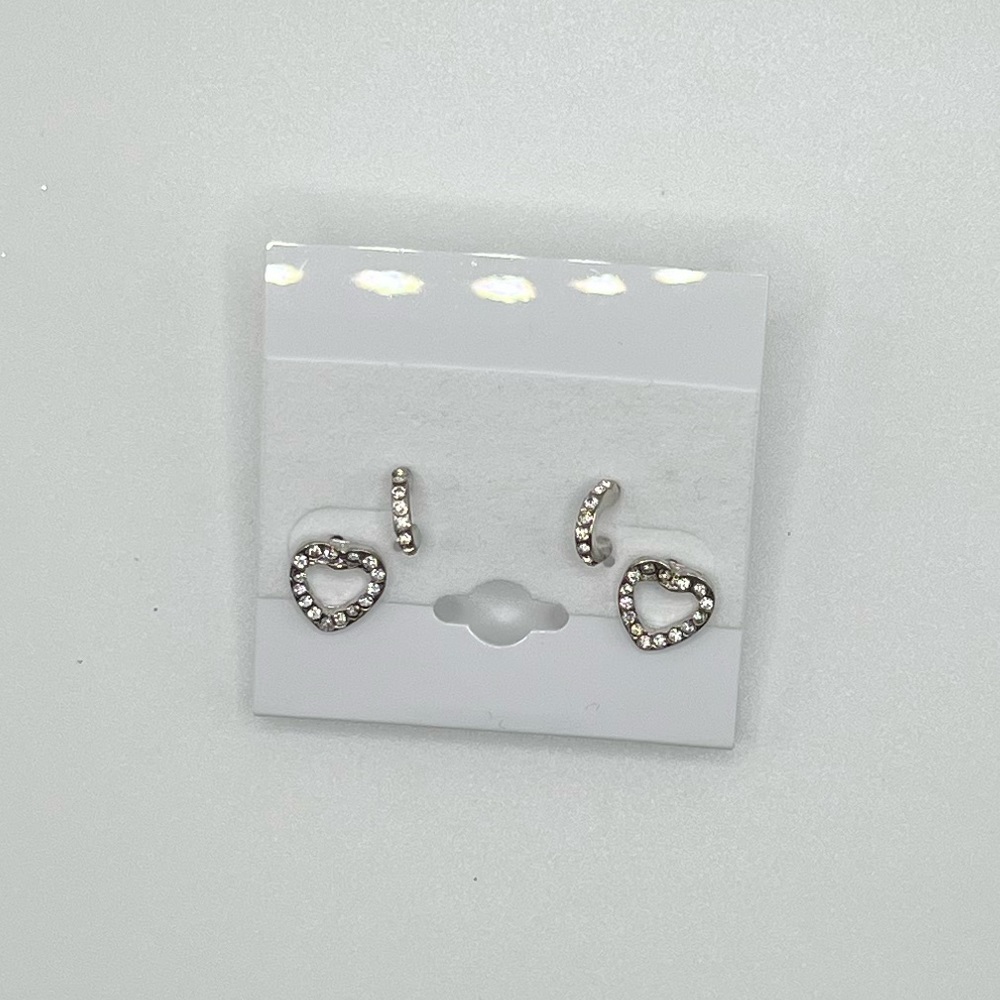 Set of Three Silver Torrid Earring Pairs